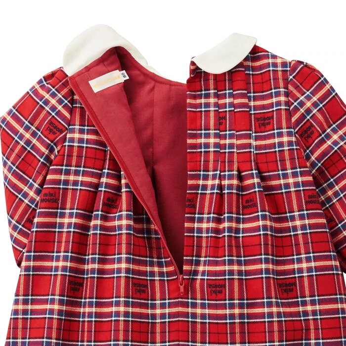 MIKI HOUSE RED CHECKED DRESS