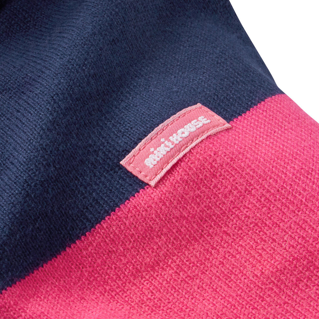 BLUE AND PINK STRIPED DRESS