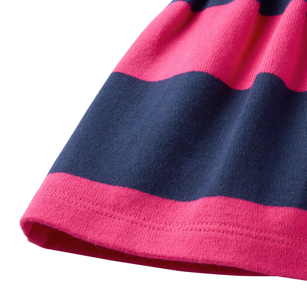 BLUE AND PINK STRIPED DRESS