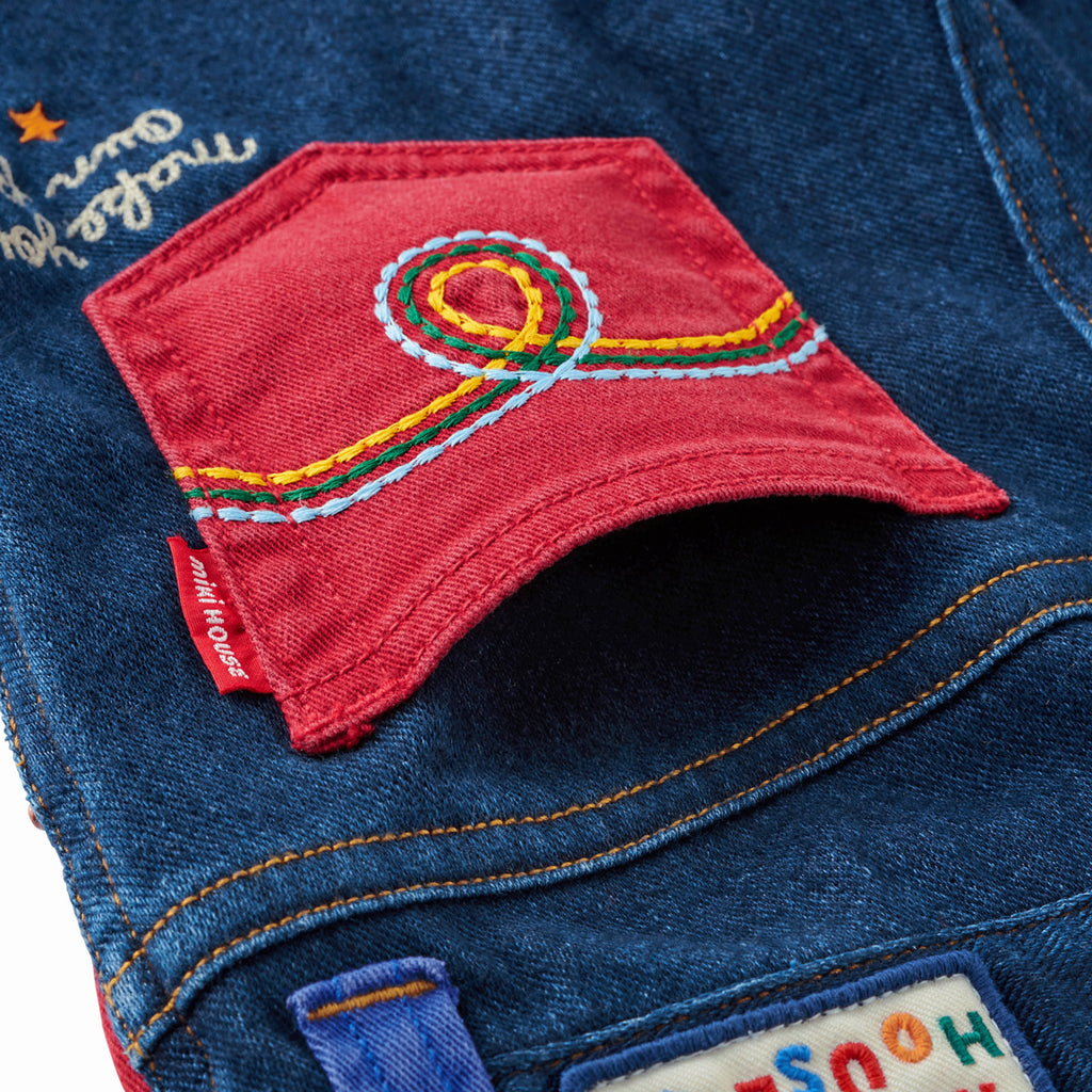 EMBROIDERED JEAN DENIM PACTHS