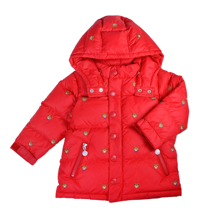 RED QUILTED DOWN JACKET