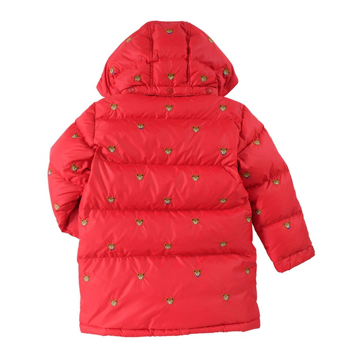 RED QUILTED DOWN JACKET