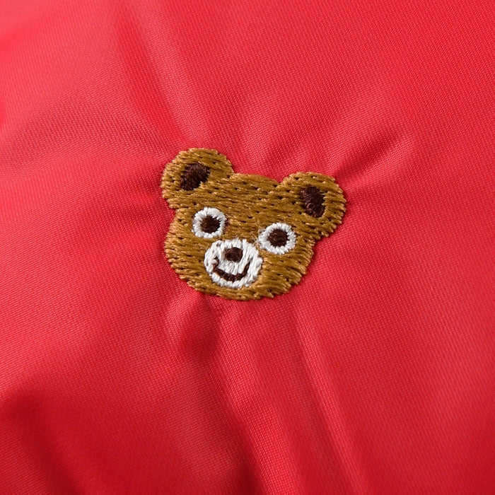 RED QUILTED DOWN JACKET