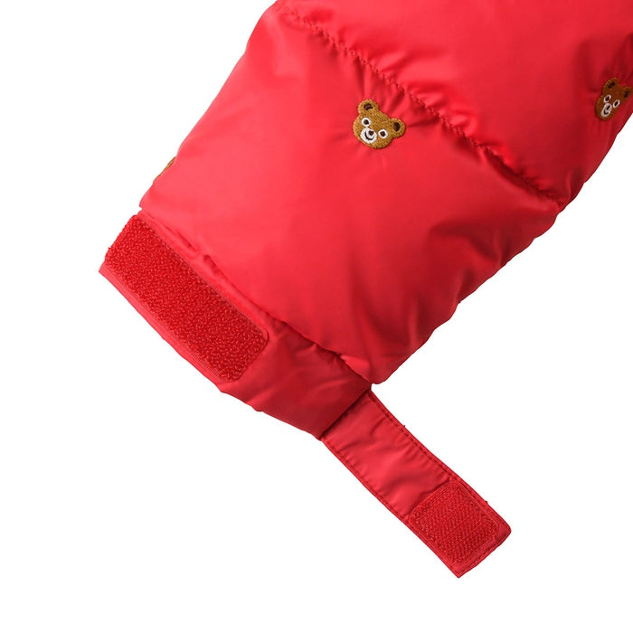 RED QUILTED DOWN JACKET