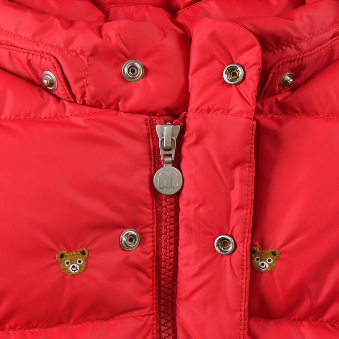 RED QUILTED DOWN JACKET