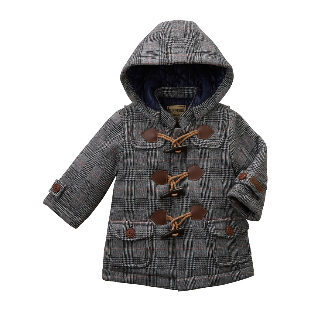 DUFFLE-COAT EN COTON GRIS