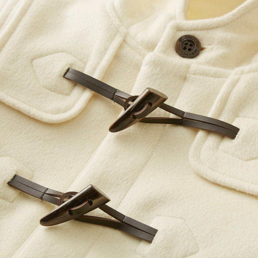 IVORY CASHMERE DUFFLE-COAT