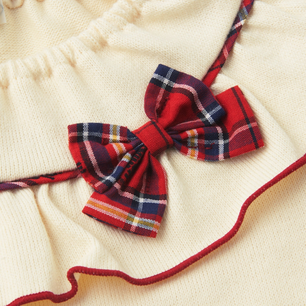 WHITE T-SHIRT WITH FRILLED COLLAR