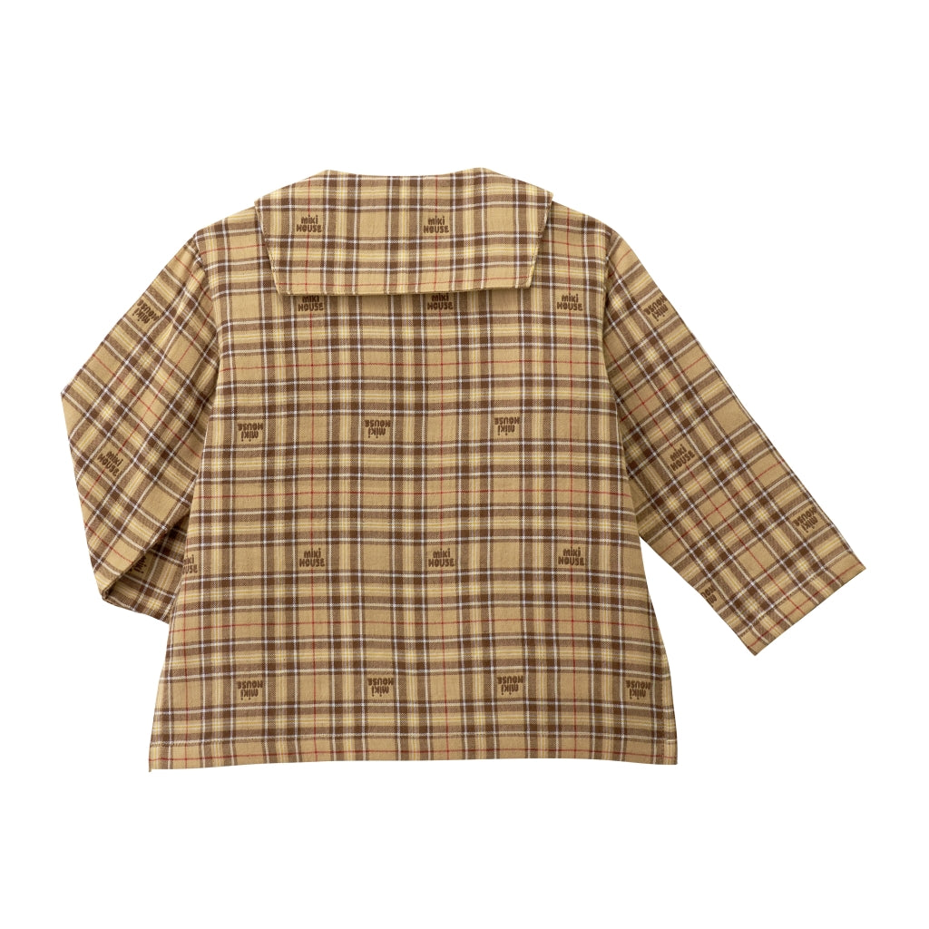 BEIGE CHECKED SHIRT 