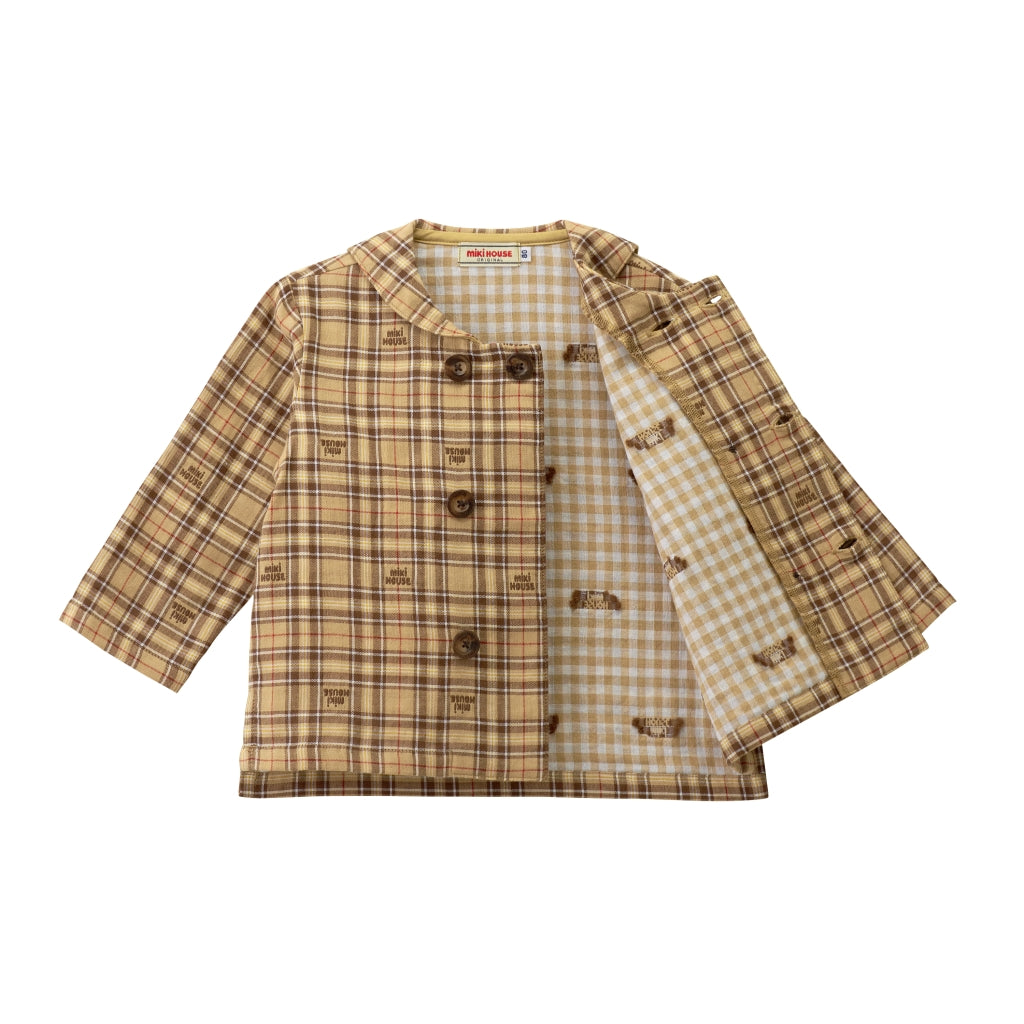 BEIGE CHECKED SHIRT 