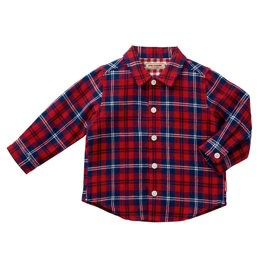 CHEMISE À CARREAUX EN COTON ROUGE