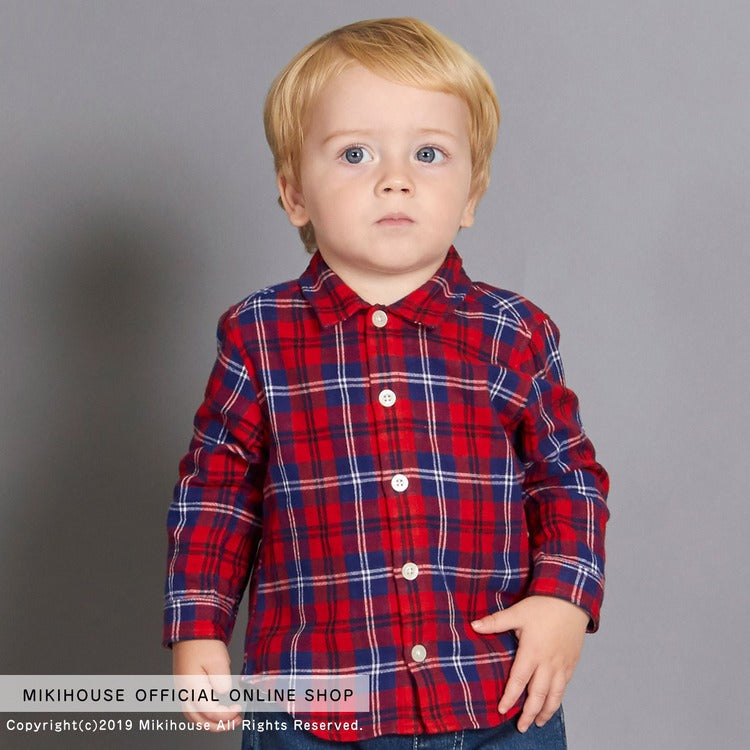 CHEMISE À CARREAUX EN COTON ROUGE