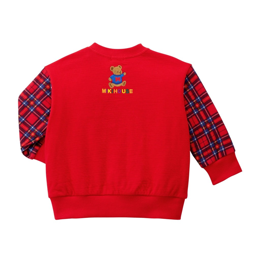 SWEAT SHIRT BEAR MIKI HOUSE ROUGE