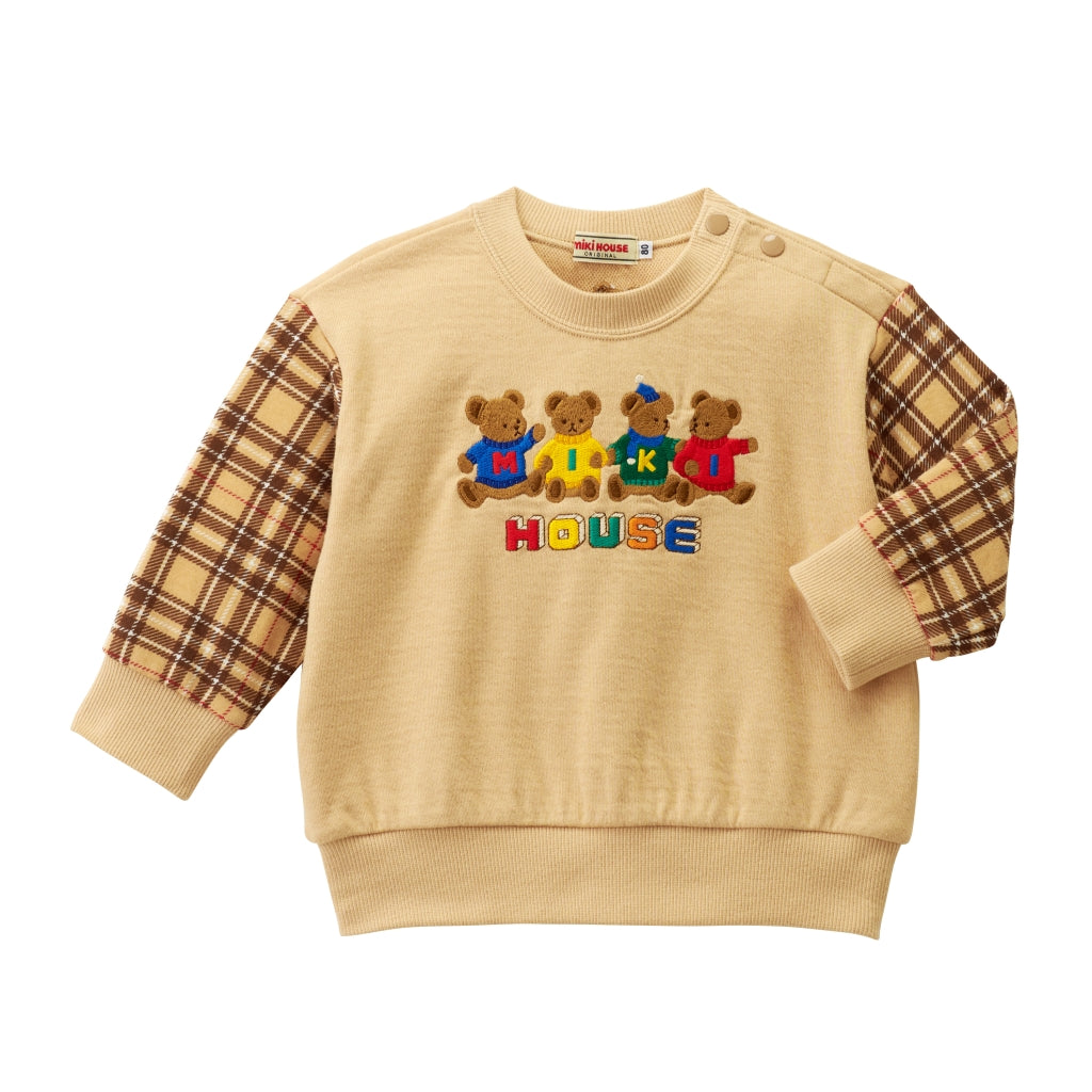 SWEAT SHIRT BEAR MIKI HOUSE BEIGE