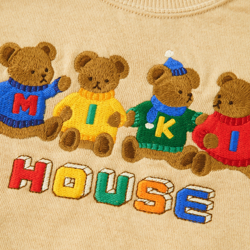 BEAR MIKI HOUSE BEIGE SWEATSHIRT