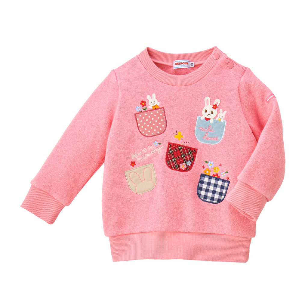 SWEATSHIRT ROSE BRODERIES USAKO