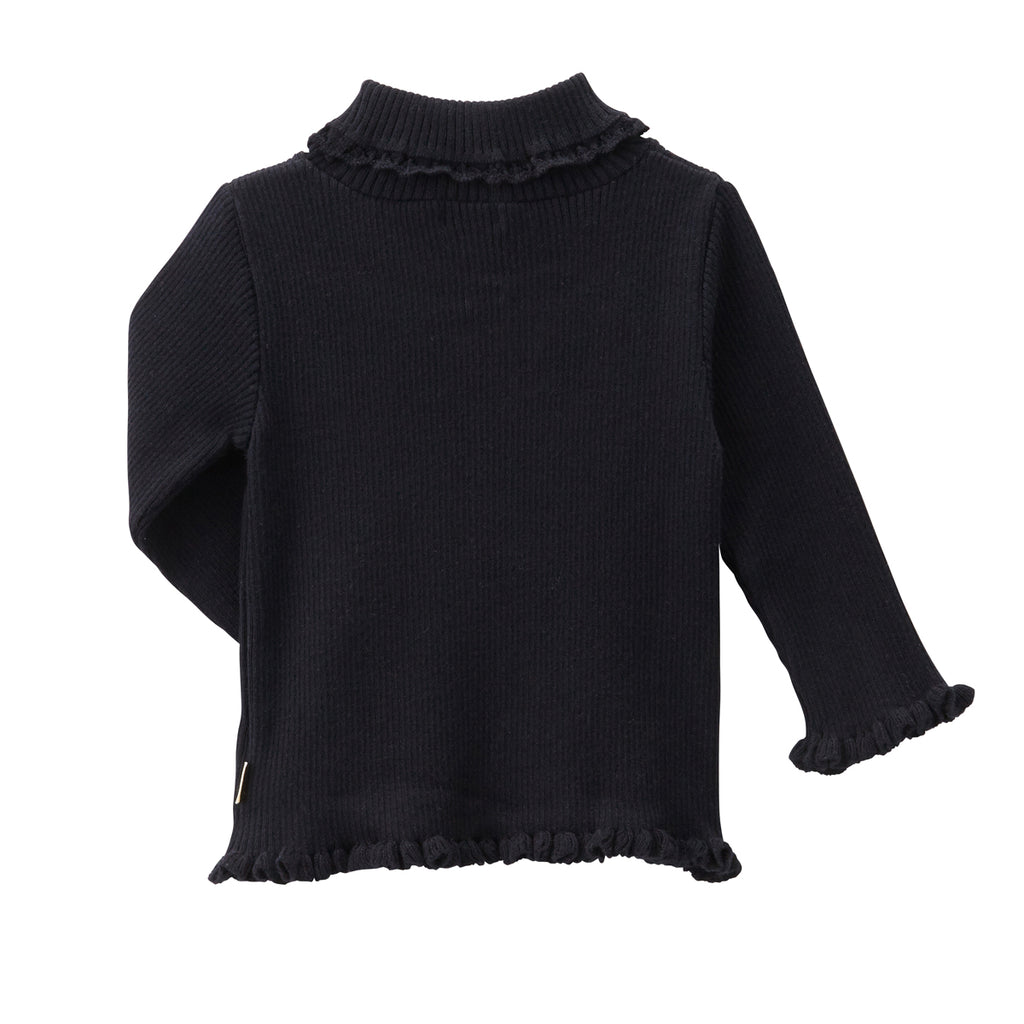 PULL BLACK COTTON ROLL NECK COLLAR
