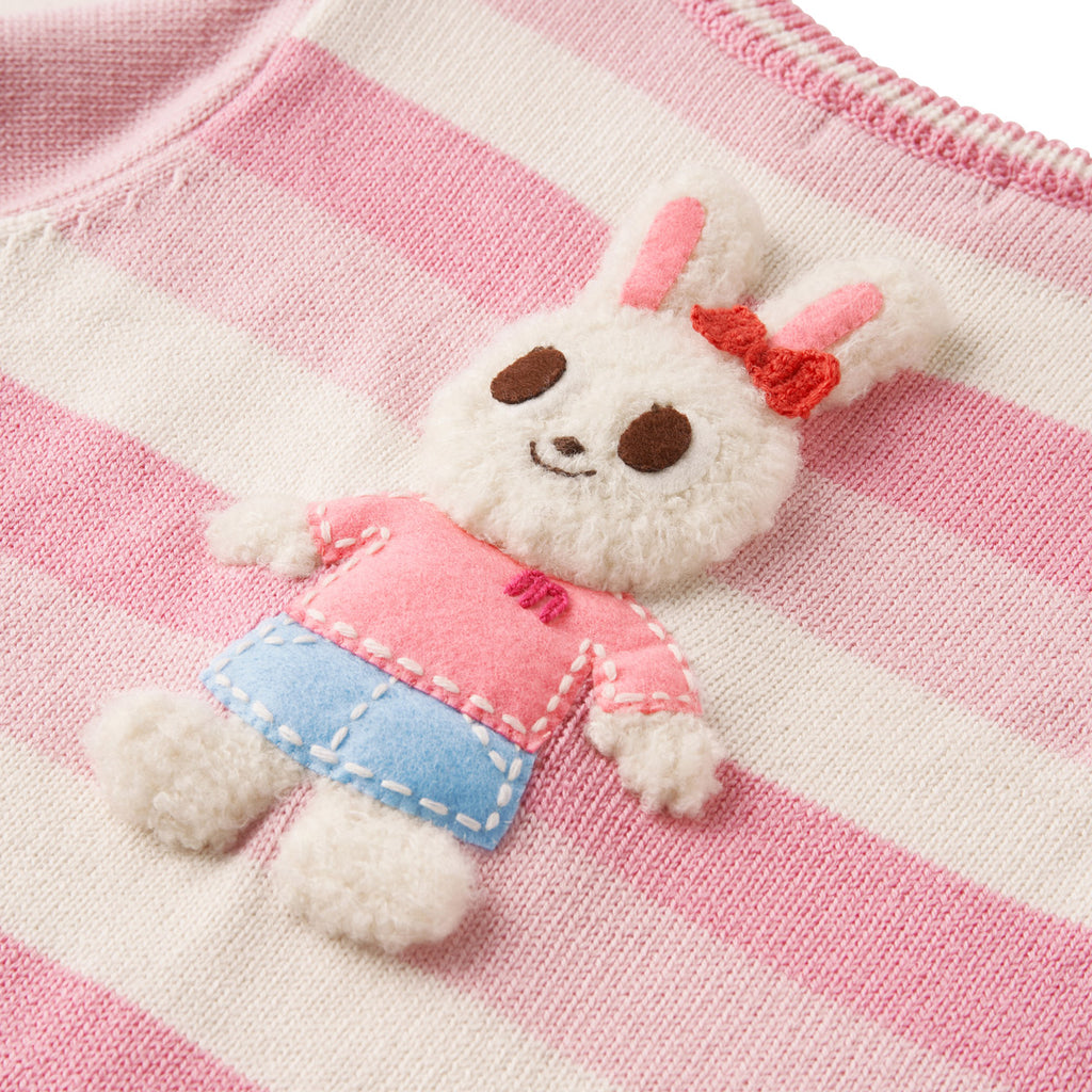 PINK WOOLEN SWEATER WITH 3D USAKO