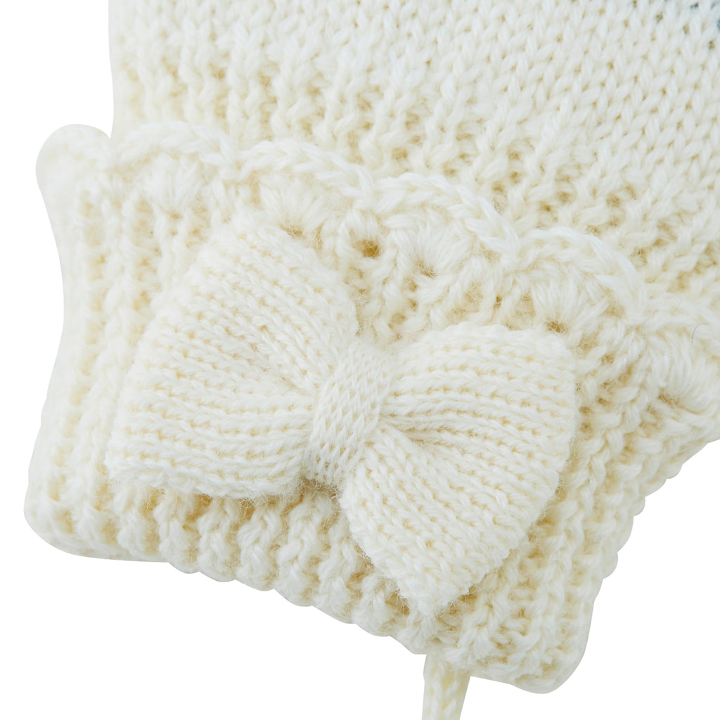 IVORY WOOLLEN GLOVES