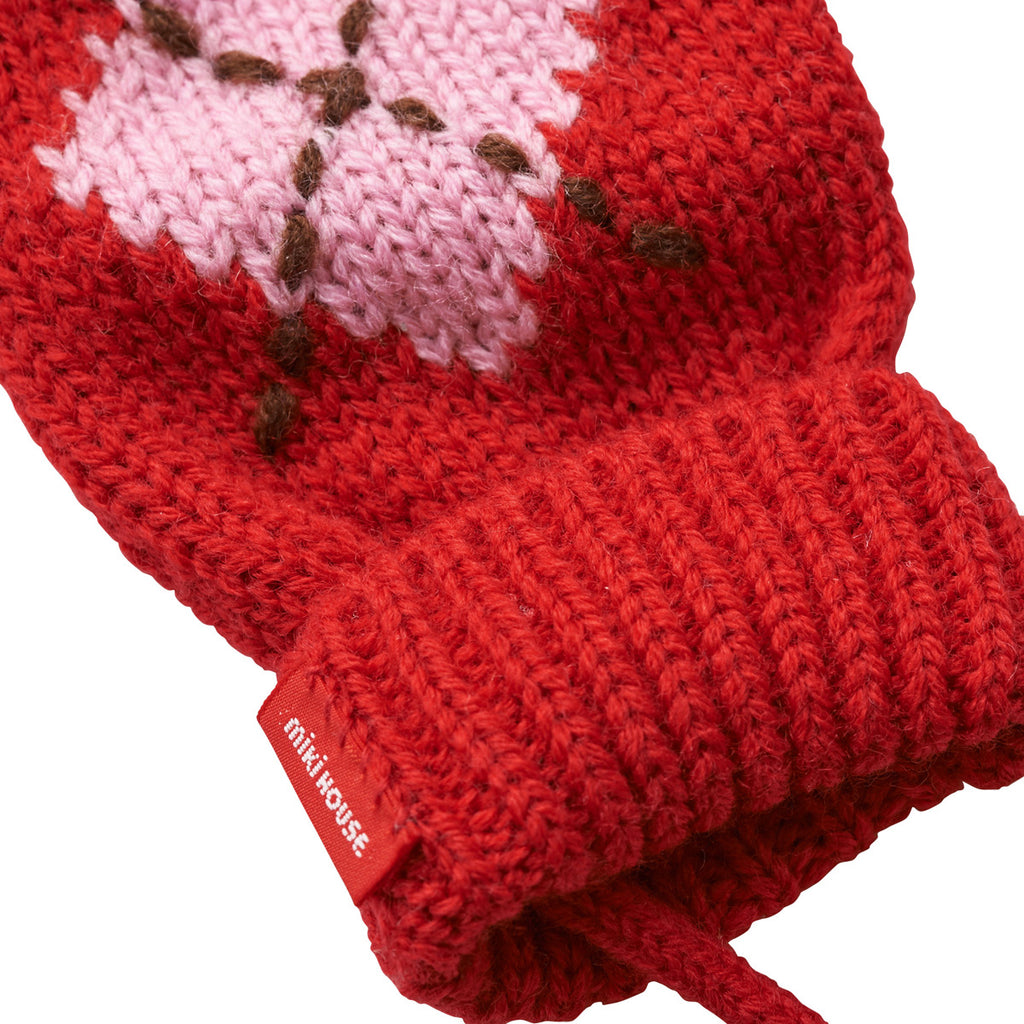 RED WOOL MITTENS