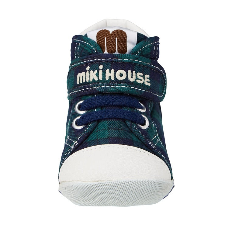 GREEN CHECK FIRST STEP SHOES