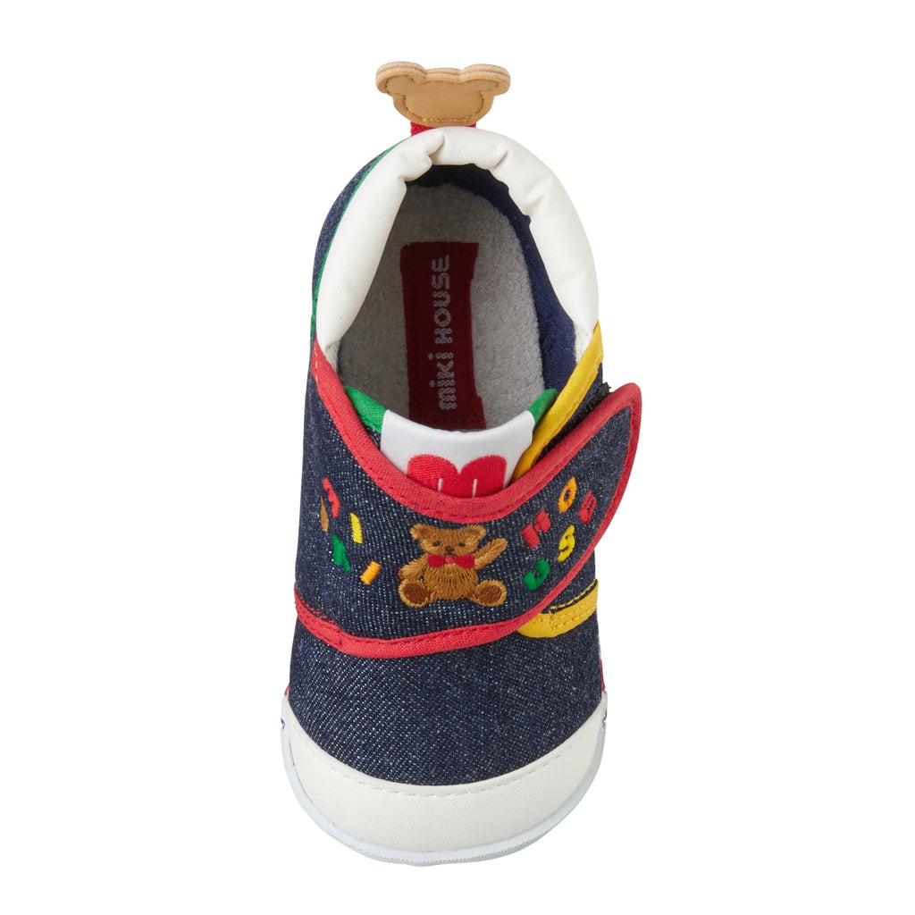 FIRST STEPS SHOES DENIM MIKI HOUSE COLORFUL