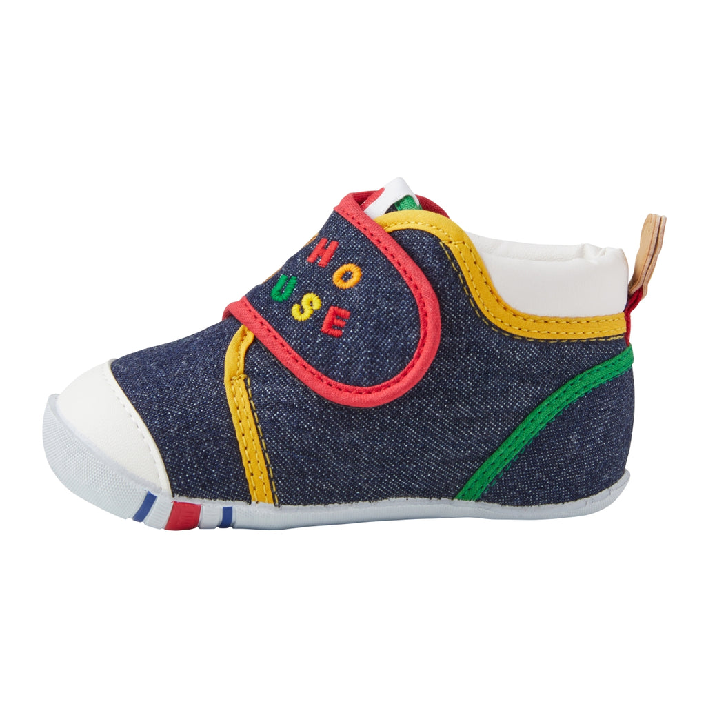 FIRST STEPS SHOES DENIM MIKI HOUSE COLORFUL