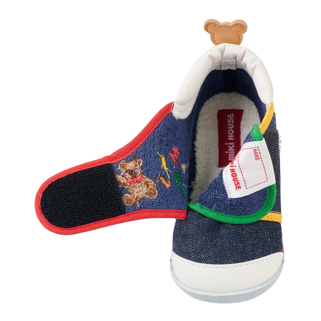 FIRST STEPS SHOES DENIM MIKI HOUSE COLORFUL