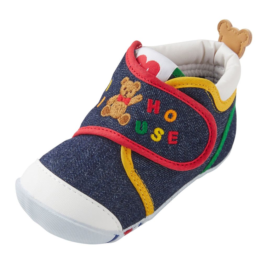 FIRST STEPS SHOES DENIM MIKI HOUSE COLORFUL