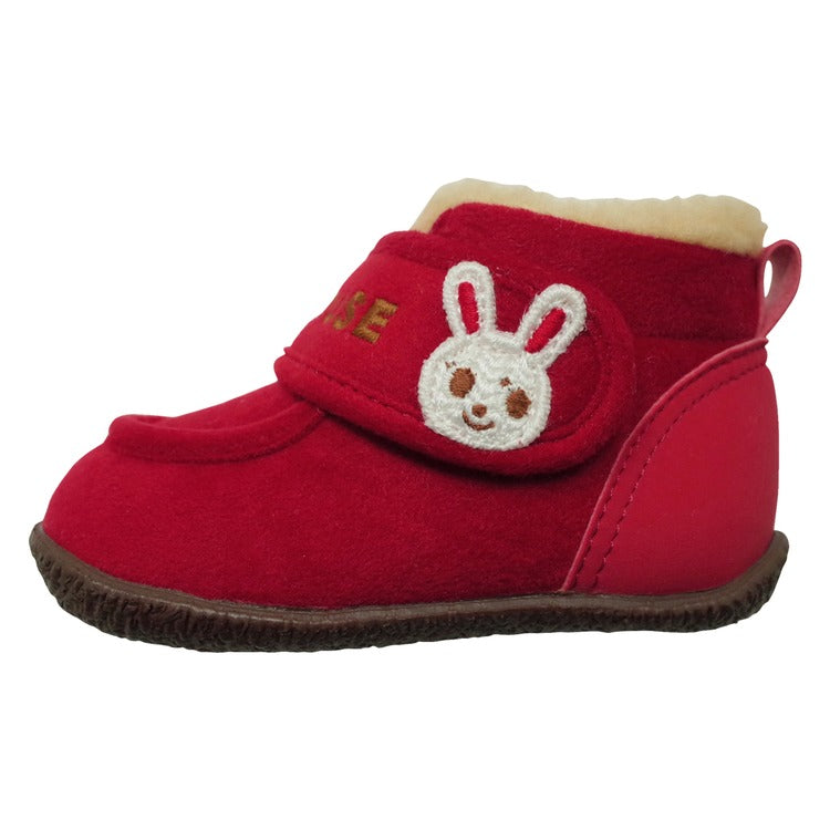 RED USAKO FURRY SHOES