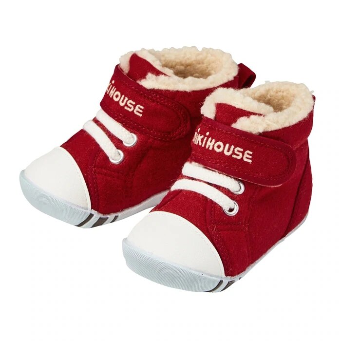 RED FURRY FIRST STEPS SHOES