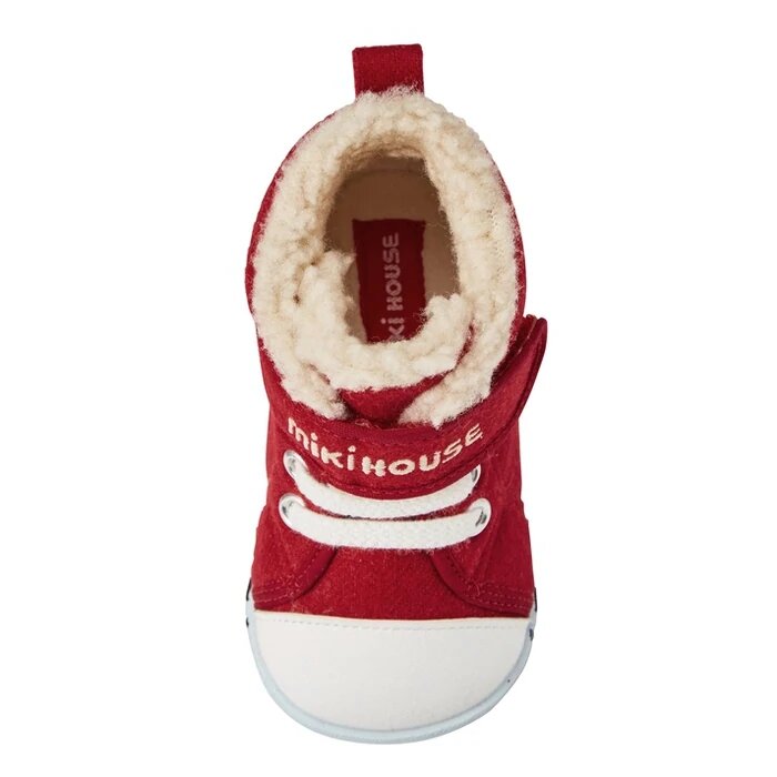 RED FURRY FIRST STEPS SHOES