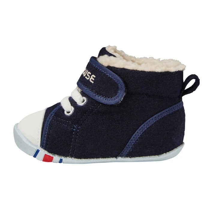 BLUE FURRY FIRST STEPS SHOES