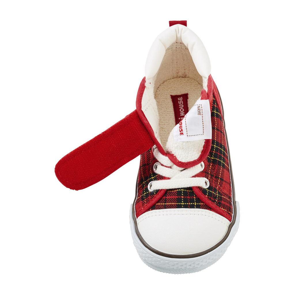 CHILDREN'S RED CHECK SHOES
