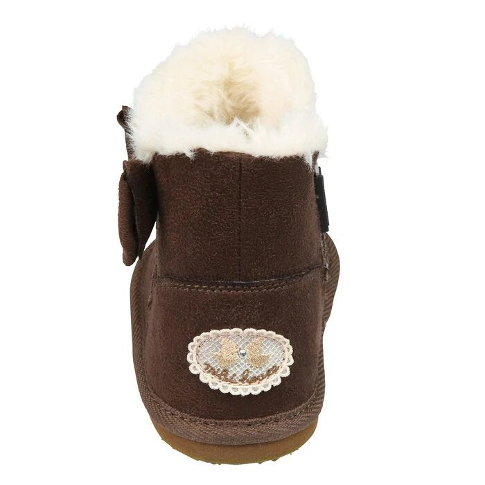 CHILDREN'S DARK BROWN FURRY BOOTS