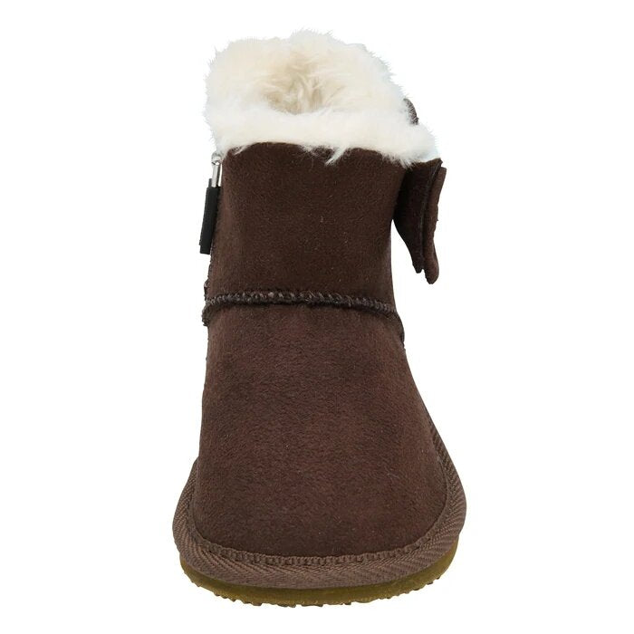 CHILDREN'S DARK BROWN FURRY BOOTS