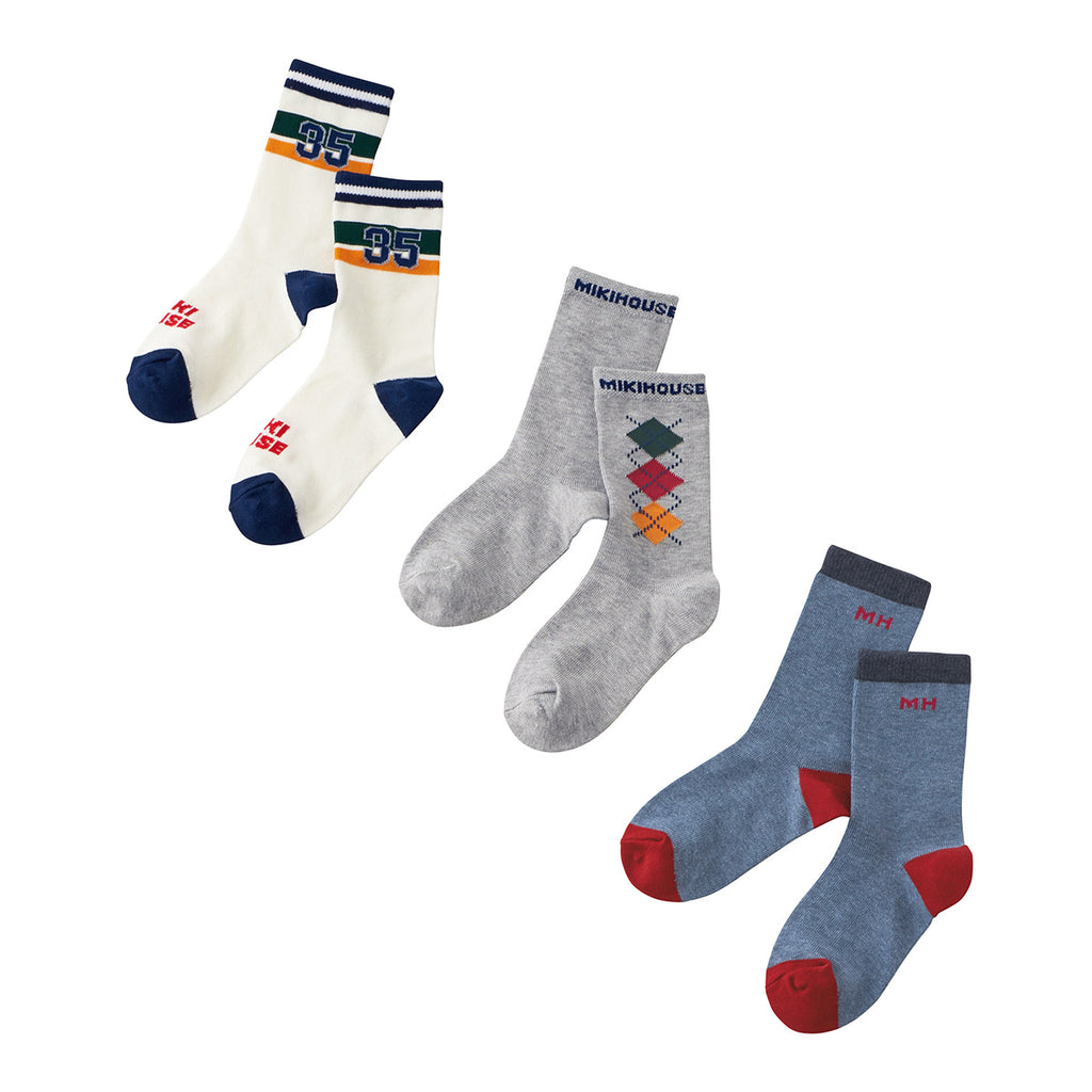 SET DE 3 PAIRES DE CHAUSSETTES HAUTES GARÇON