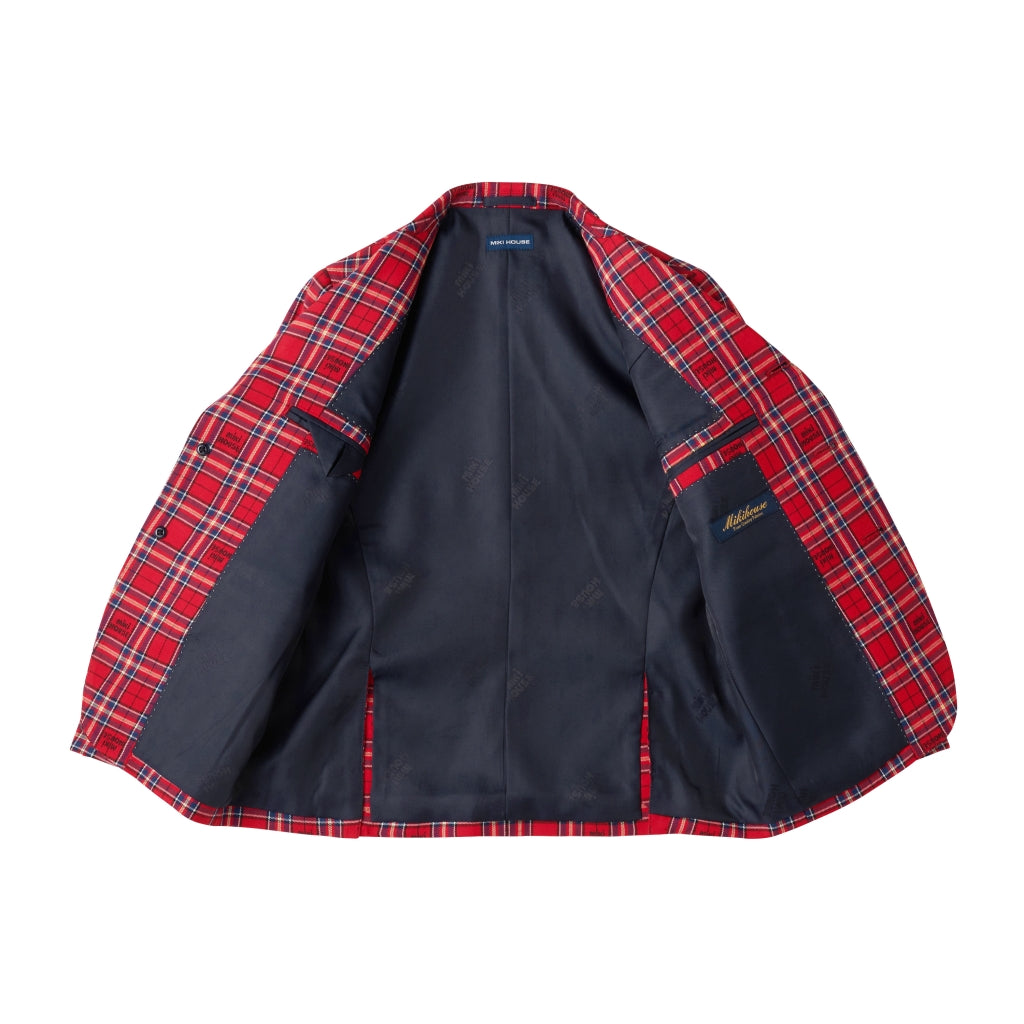 ENSEMBLE DE COSTUME ROUGE À CARREAUX