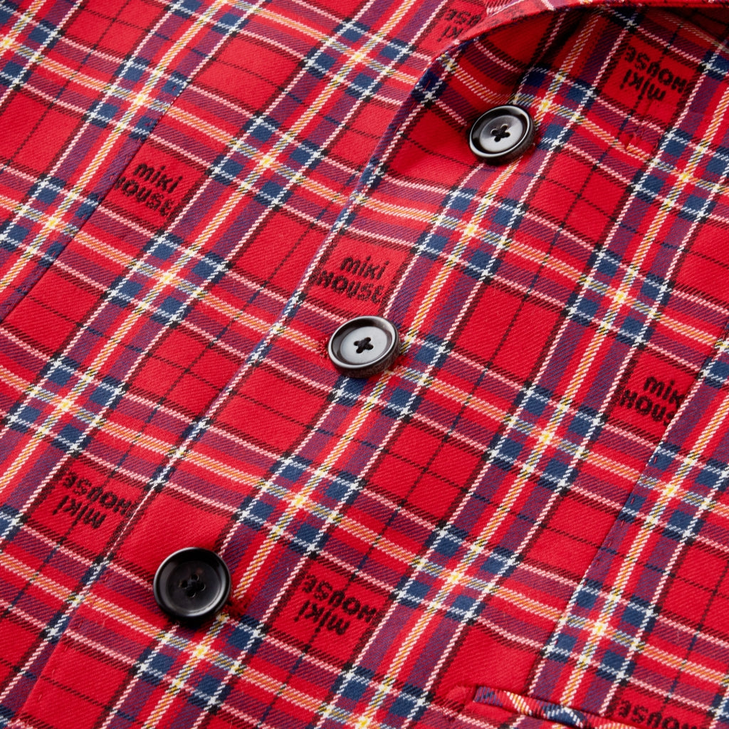ENSEMBLE DE COSTUME ROUGE À CARREAUX