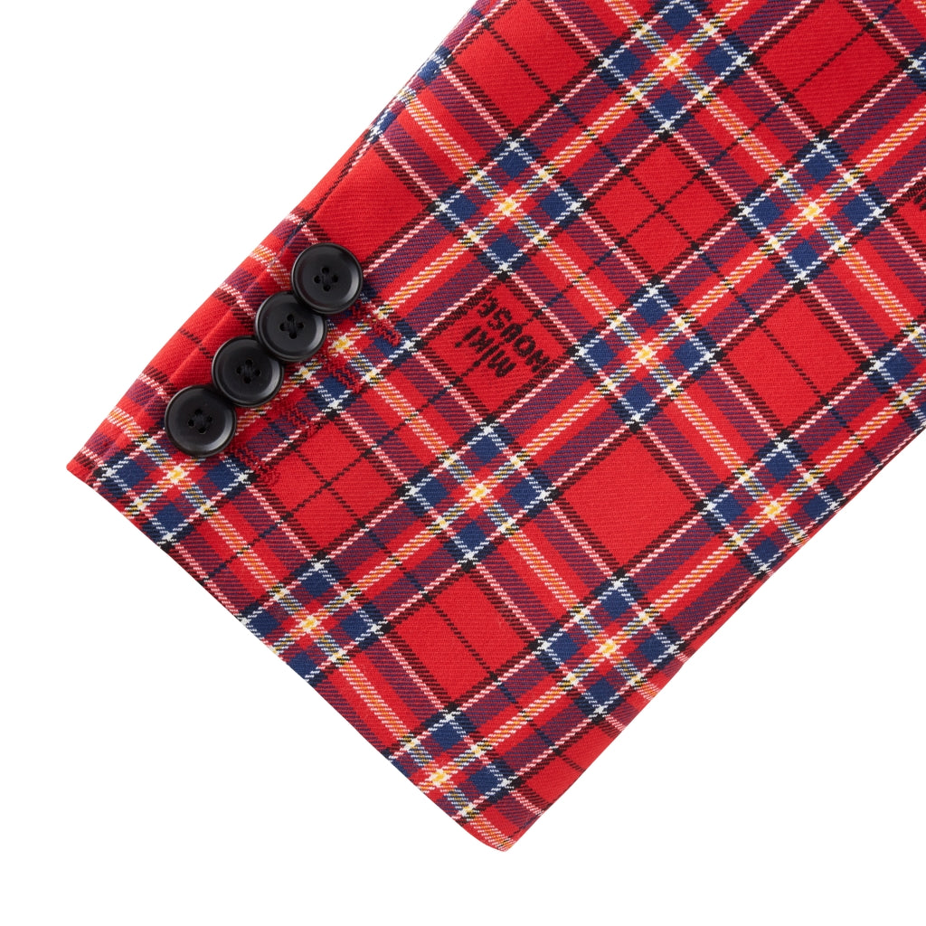 ENSEMBLE DE COSTUME ROUGE À CARREAUX