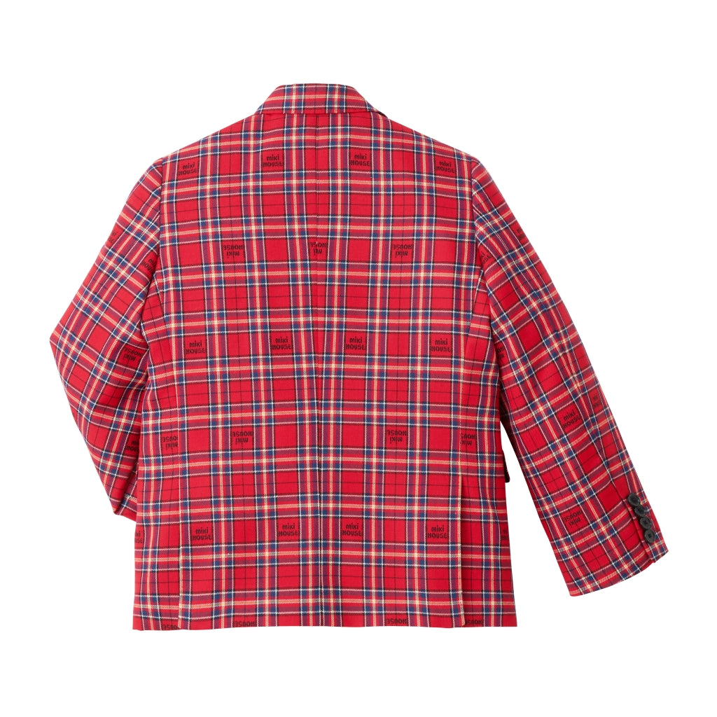ENSEMBLE DE COSTUME ROUGE À CARREAUX