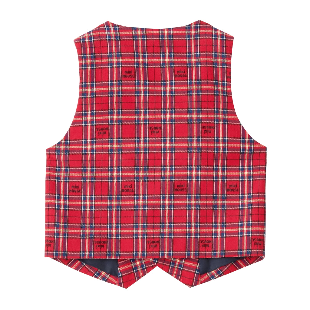 ENSEMBLE DE COSTUME ROUGE À CARREAUX
