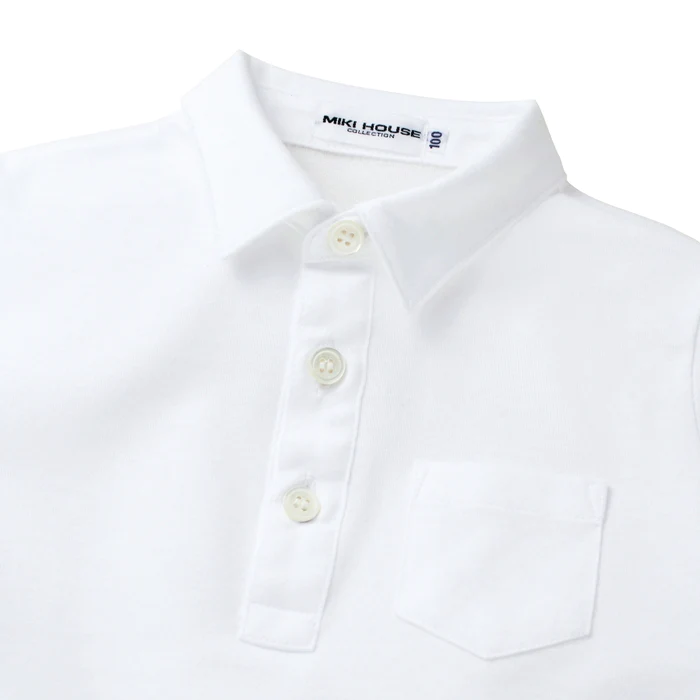 POLO BLANC À MANCHES COURTES