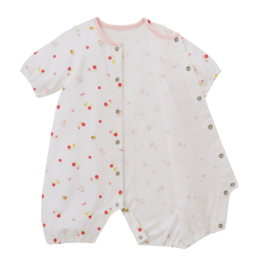 PINK FLORAL COTTON JUMPSUIT