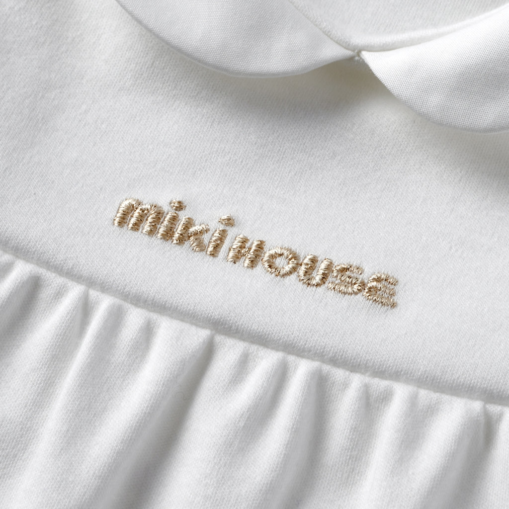 WHITE BODYSUIT WITH GOLD DETAILS CLAUDINE COLLAR