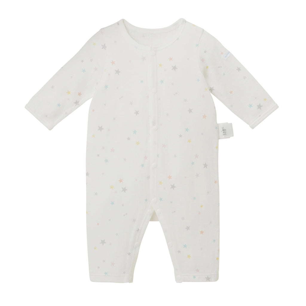 YELLOW COTTON JUMPSUIT WITH STAR PATTERNS