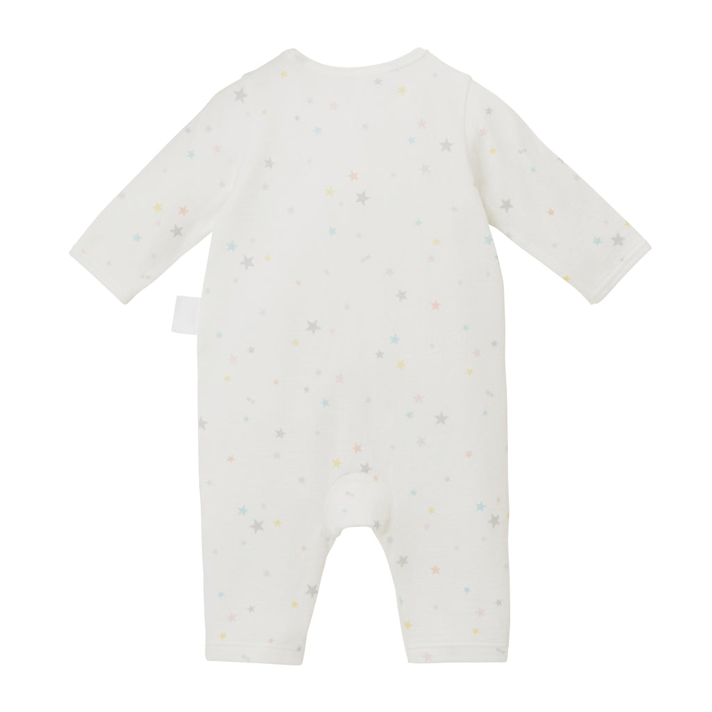 YELLOW COTTON JUMPSUIT WITH STAR PATTERNS