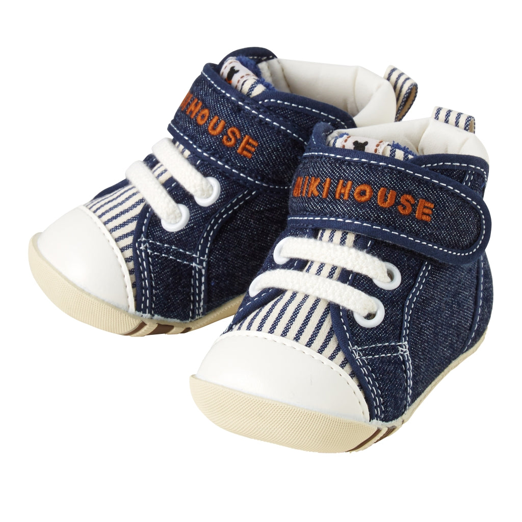 CHAUSSURES BLEU JEAN À RAYURES