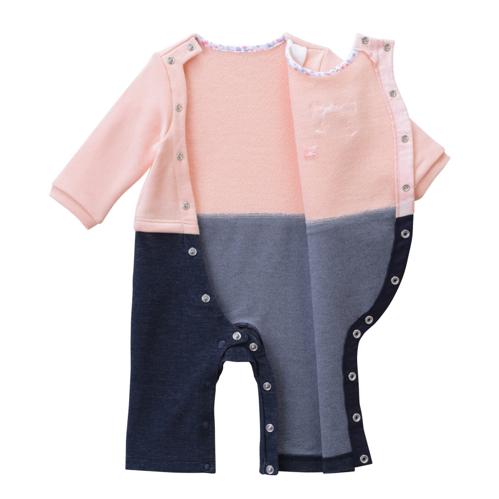 COMBINAISON EN COTON ROSE
