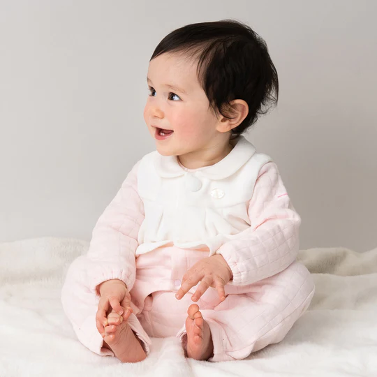 WHITE COTTON CARDIGAN WITH PETER PAN COLLAR